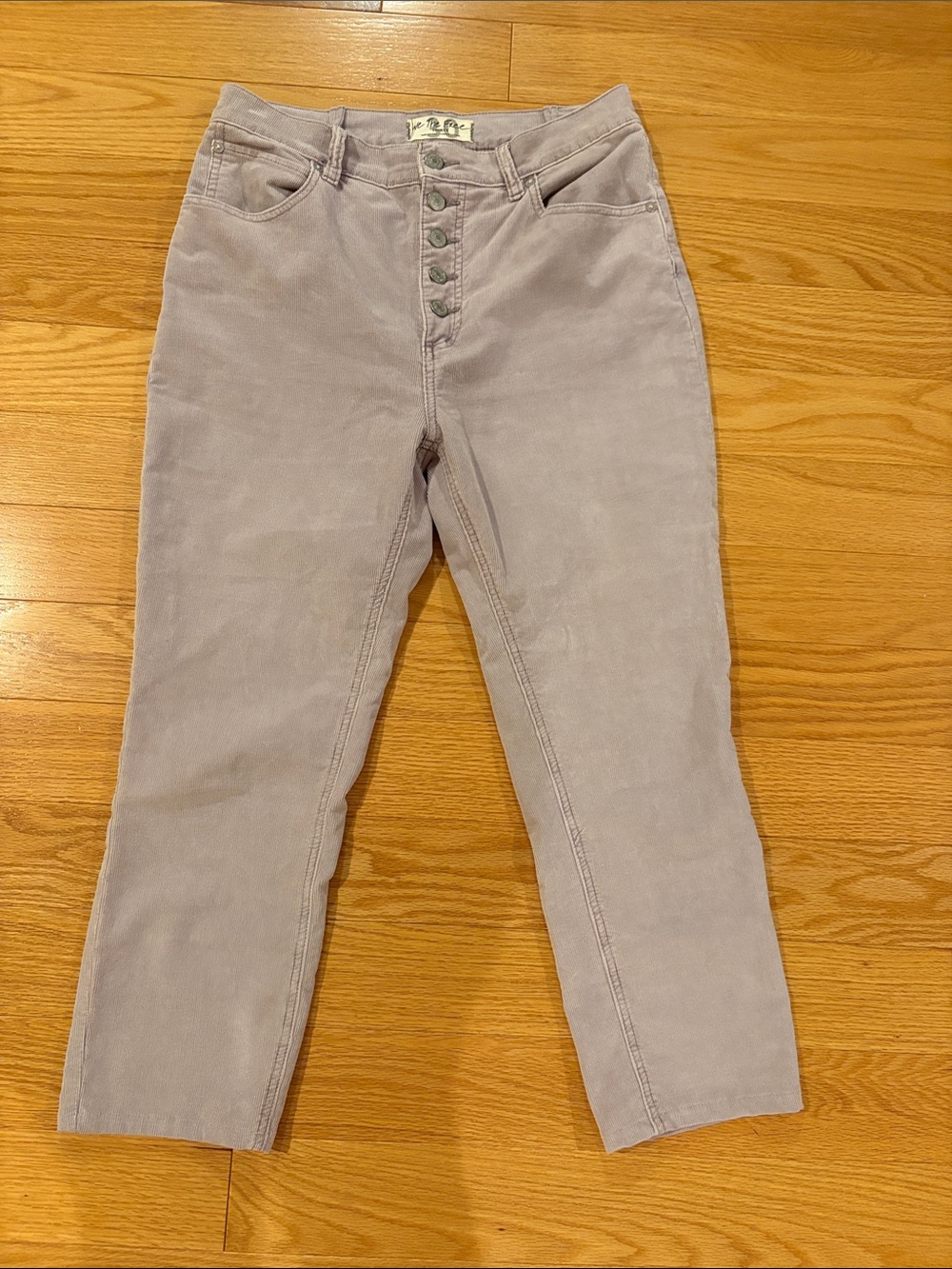 We The Free Lavender High-Rise Cropped Corduroy Jeans